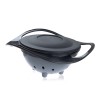 Bol multifunctional BabyJem rotire 360 grade, fara BPA, capac, polipropilena, +6 luni, Gri 17.5x17.5x7cm