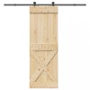 VidaXL Ușă glisantă cu set de feronerie 80x210 cm, lemn masiv de pin 3332767