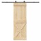 vidaXL Ușă glisantă cu set de feronerie 80x210 cm, lemn masiv de pin 3332767