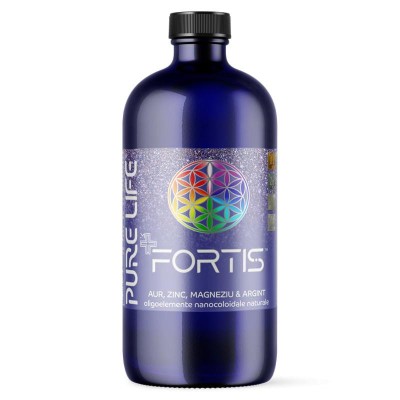 Argint Coloidal Ionic Pure Life cu Aur, Zinc, Magneziu Fortis 35ppm 480ml Agnes Itara foto