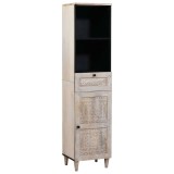 vidaXL Dulap de Baie cu ușă Alb 38 x 33.5 x 160 cm Lemn solid de mango