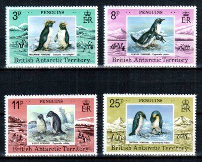 BAT Ter. Antarctic Britanic 1979, Mi #74-77**, fauna, pasari, pinguini, MNH! Cota 30 &amp;euro;! foto