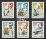 UNGARIA 1987, Fauna, Exploratori; 75 ani de Cercetări Antarctice, serie neuzată, MNH