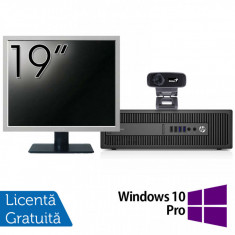 Pachet Calculator HP Prodesk 600 G2 SFF, Intel Core i3-6100 3.70GHz, 4GB DDR4, 500GB SATA, DVD-RW + Monitor 19 Inch + Webcam + Tastatura si Mouse + Wi foto