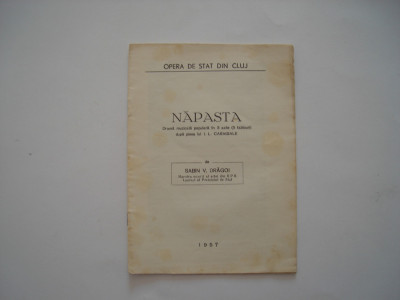 Program Opera de Stat din Cluj, Napasta, 1957 foto