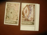 2 Timbre Albania 1970 - Mozaic Istoric , val. 25 si 1,2 q