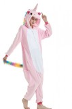 PJM139-5 Pijama pufoasa intreaga cu model unicorn, M/L, S/M