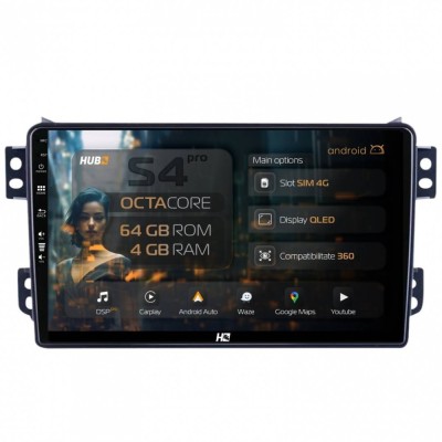 Navigatie Opel Agila (2007-2014) 4GB RAM Android 13 Octacore Slot Sim 4G DSP GPS Wi-FI Carplay Android Auto USB Bluetooth Waze Touchscreen 9 inch foto