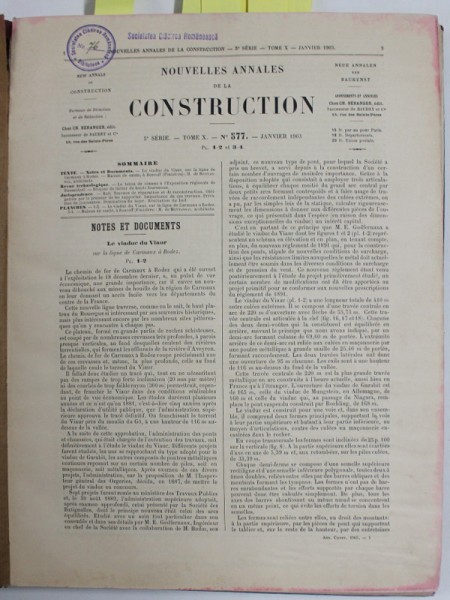 NOUVELLES ANNALES DE LA CONSTRUCTION , COLIGAT DE 13 NUMERE DISPARATE , APARUTE IAN. 1903 - MARTIE.1911