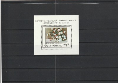 1979 LP 987 EXPOZITIA INTERNATIONALA SOCFILEX BUCURESTI COLITA MNH NESTAMPILATA foto
