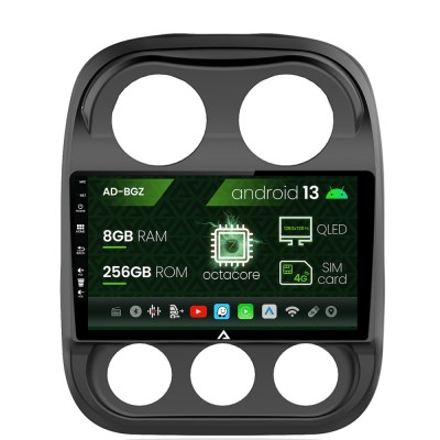 Navigatie Jeep Compass (2009-2016), Android 13, Z-Octacore 8GB RAM + 256GB ROM, 10.1 Inch Inch - AD-BGZ9008+AD-BGRKIT284 foto