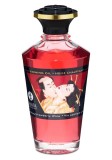 Ulei masaj cu efect de incalzire Shunga cu aroma de capsuni 100 ml