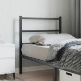 vidaXL Tăblie de pat metalică, negru, 80 cm