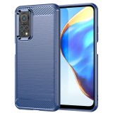 Cumpara ieftin Husa pentru Xiaomi Mi 10T 5G / Mi 10T Pro 5G, Techsuit Carbon Silicone, Blue