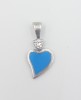 Pandantiv vintage inimioara din argint si turquoise