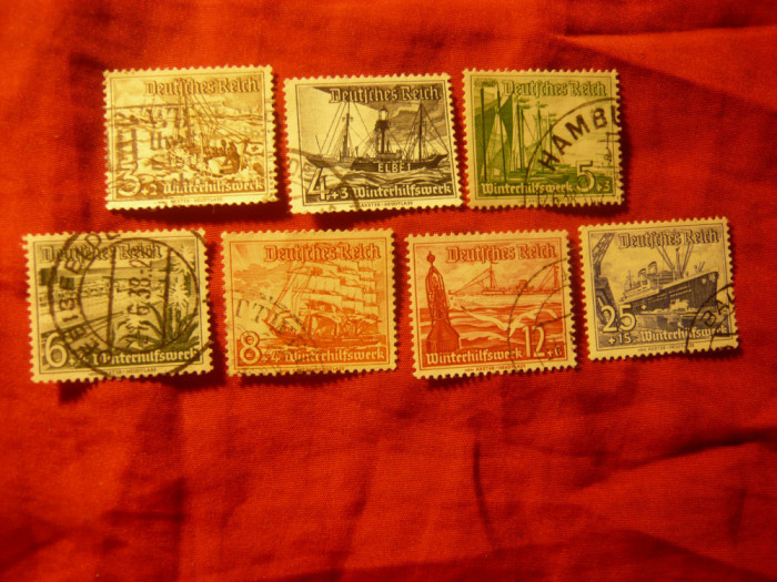Serie Germania 1937 -Deutsches Reich - NAVE , 7 val.stamp. (din8v)