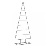 Cumpara ieftin Brad de Craciun din metal pentru decor, negru, 150 cm