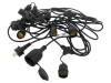 Lamp: garden garland 10m with 10 E27 Sockets