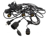 Lamp: garden garland 10m with 10 E27 Sockets