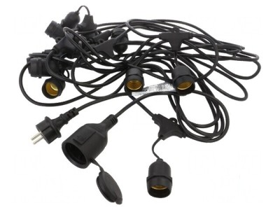 Lamp: garden garland 10m with 10 E27 Sockets foto
