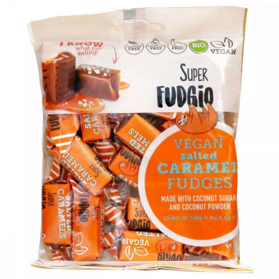 Caramele cu Aroma de Caramel Sarat Fara Gluten Bio 150 grame Super Fudgio foto