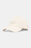 Puma șapcă de baseball din bumbac culoarea bej, cu imprimeu, 25983