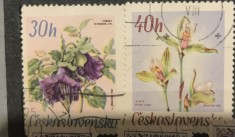 (CEHOSLOVACIA 1 ) Timbre serii Straine Flora flori