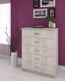 Comoda 5 Sertare, 72x40x90 cm, Stejar K001, MP