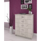 Comoda 5 Sertare, 72x40x90 cm, Stejar K001