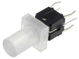 Comutator Tastatură SPST-NO cu LED Incolor 12V