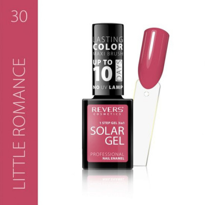 Lac de unghii Solar Gel, Revers, 12 ml, roz, nr 30, little romance foto