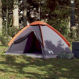 Gossi cort de camping pentru 2 persoane, gri/portocaliu, impermeabil