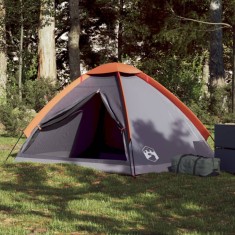 Gossi cort de camping pentru 2 persoane, gri/portocaliu, impermeabil