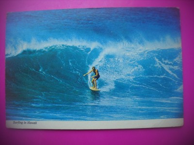 HOPCT 7809 SURFING IN HAWAII -STAMPILOGRAFIE/FRANCATURA-SUA-AMERICA DE NORD -CIRCULATA foto