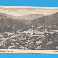 Carte Postala veche circulata anii 1930 - Manastirea AGAPIA - vedere generala
