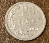 C50 - Moneda foarte veche - Letzeburg / Luxemburg - 25 centimes - 1960
