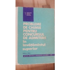 Probleme de chimie pentru concursul de admitere in invatamantul superior- V. T. Marculetiu, Fl. Popescu