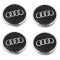 Set 4 x Capace janta, Audi, 60mm, negru/crom 597