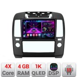 Navigatie Nissan Navara Pathfinder 2005-2010 A-NAV5 4+64 InCell Display 1K Android Waze USB Navigatie Internet Youtube Radio