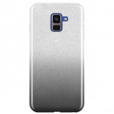Husa Pentru SAMSUNG Galaxy A5 2018 / A8 2018 - Luxury Shining TSS, Argintiu/Negru foto