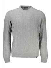 Pulover pe gat barbati, Regular fit, gri, M
