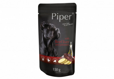 Hrana umeda Piper Adult, Ficat de Vita si Cartofi, 150 g AnimaPet MegaFood foto