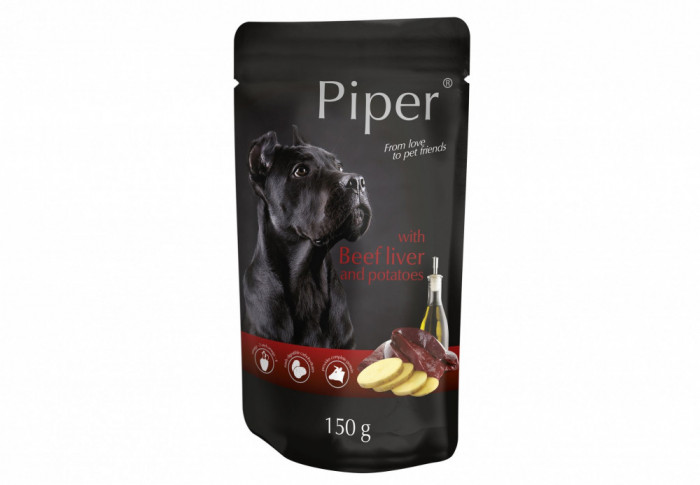 Hrana umeda Piper Adult, Ficat de Vita si Cartofi, 150 g AnimaPet MegaFood