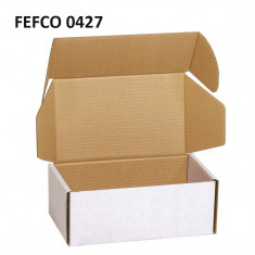 Cutii carton personalizate cu autoformare, microondul E alb, tip FEFCO 0427 foto