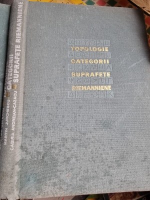 TOPOLOGIE ,CATEGORII,SUPRAFETE,RIEMANNIENE - CABIRIA ANDREIAN -CAZACU &amp;amp; CO foto