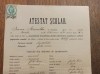ATESTAT SCOLAR SIBIU 1897- SCOALA DE FETE , CLASA III-A