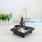 Set Decorativ cu Statuie Buddha, Suport Lumanari Bete Parfumate, Nisip, Pietre Decorative si Suport din Lemn, 12.5 x 12.5 x 3 cm