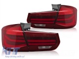Set de stopuri LED potrivit pentru BMW Seria 3 F31 Touring 2011-2018 cu semnalizatoare dinamice, baza rosie, stanga si dreapta Performance AutoTuning