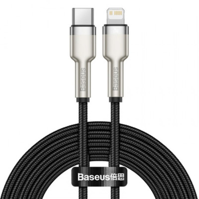 Cablu date si alimentare Baseus Cafule Metal, USB Tip C - Lightning, CATLJK-B01 foto