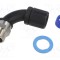 Conector &icirc;n unghi 90&deg; HelaGuard alamă nichelată și poliamidă, IP66, negru, 13mm HellermannTyton